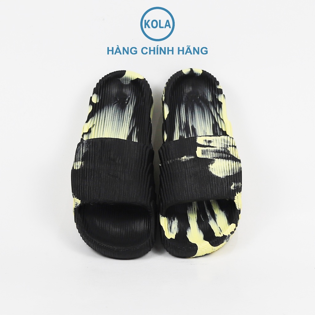 Dép đúc bắp cải quai ngang vân gỗ loang màu nguyên khối nam nữ KOLA chất liệu EVA siêu nhẹ