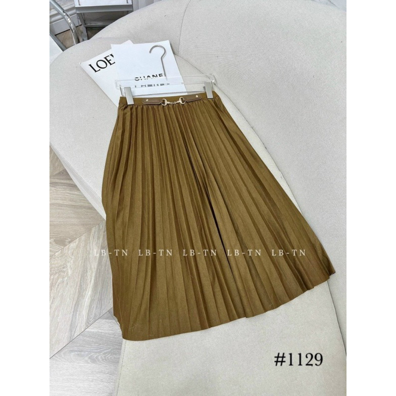 Chân váy dạ xếp ly dáng dài maxi, Chân váy dài cạp chun CV1129 - NhiNhi Shop