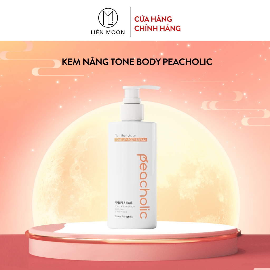 Kem Body Peacholic dưỡng trắng đều màu da giúp da mịn màng, nâng Tone da 250ml