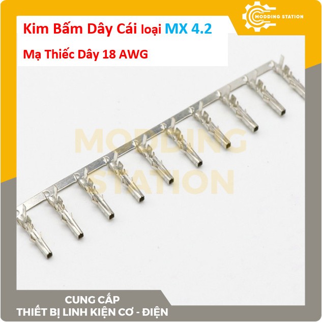 Kim Bấm Dây Cái 5557/ Đực 5559 MX 4.2mm Mạ Thiếc Dây 18AWG