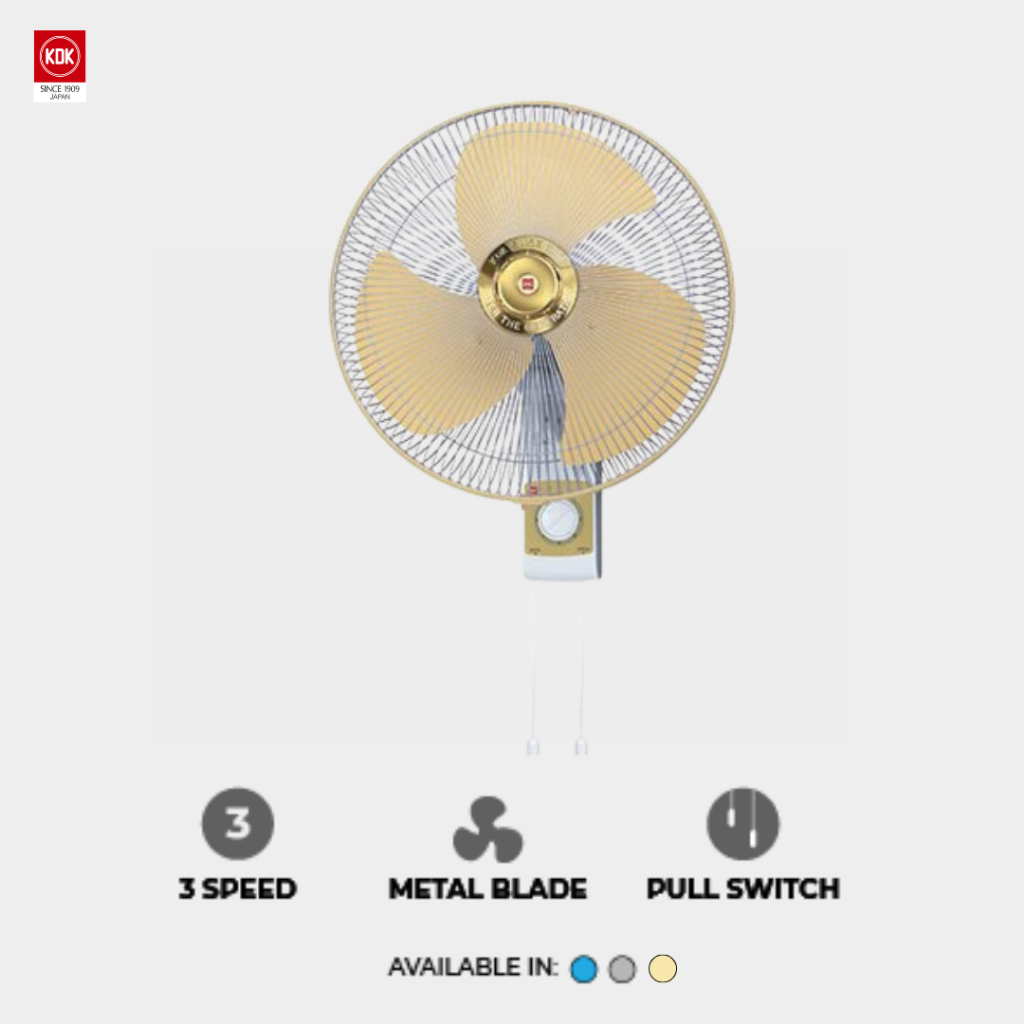 Quạt treo tường M40C với độ phủ gió xa hơn 10m, có 3 màu sắc để lựa chọn