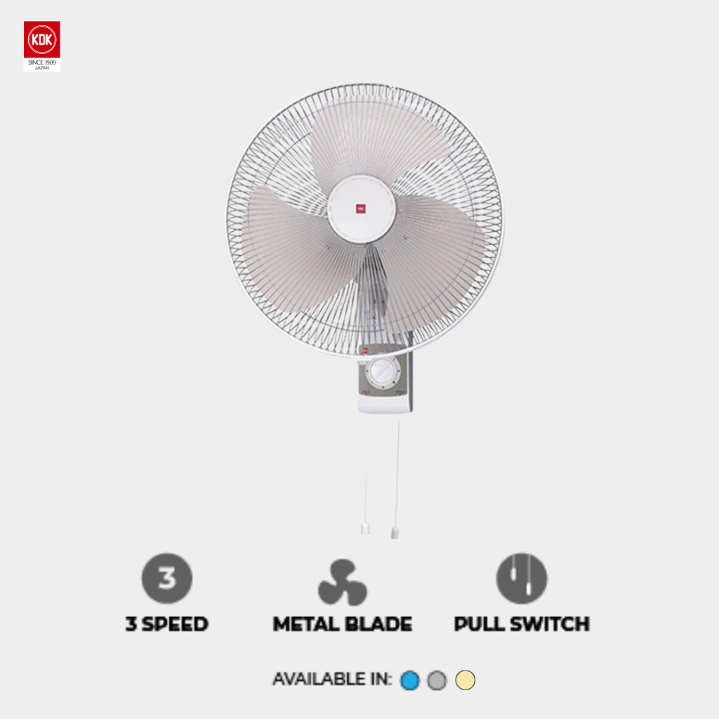 Quạt treo tường M40C với độ phủ gió xa hơn 10m, có 3 màu sắc để lựa chọn