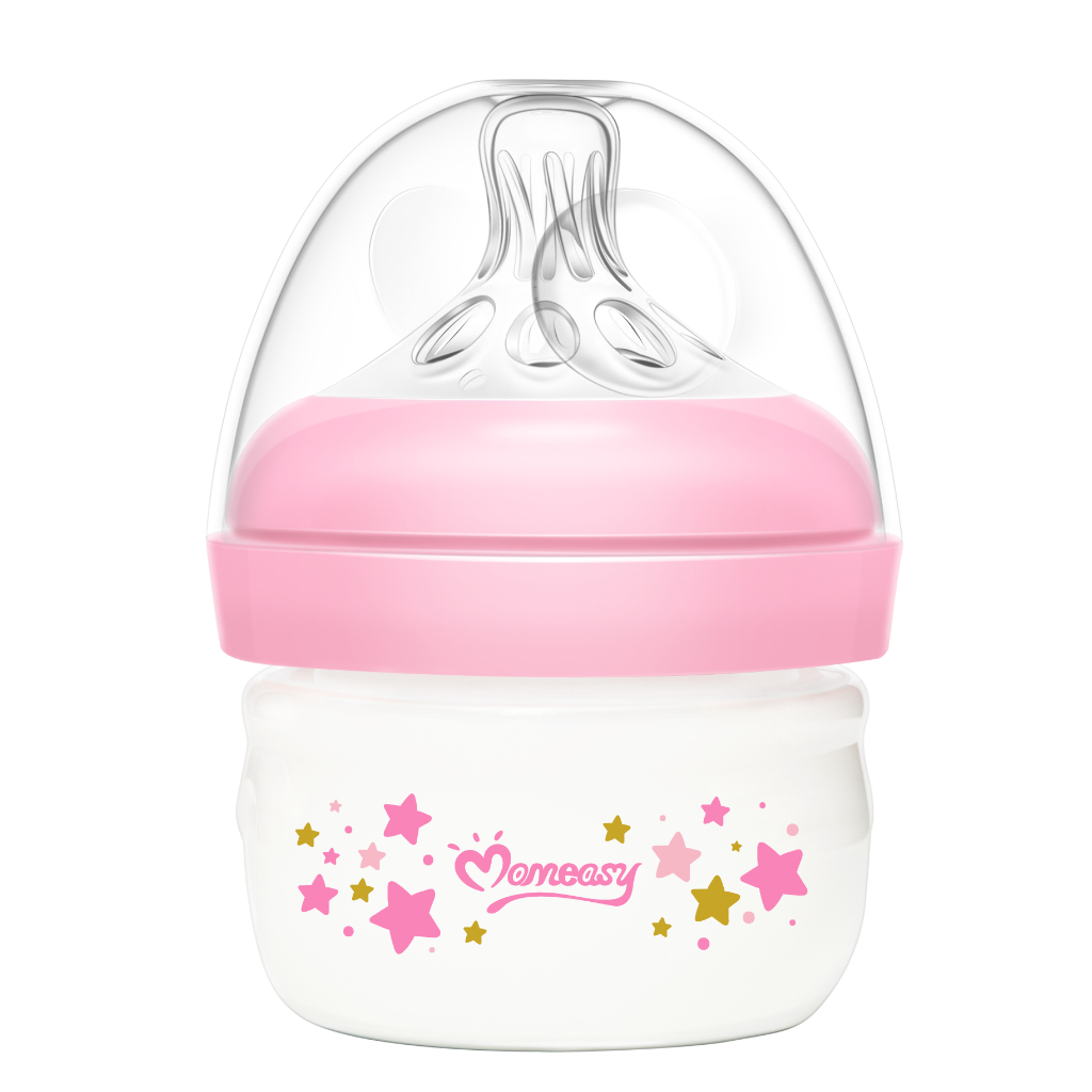 Bình Sữa Cổ Rộng Momeasy 60ML Họa Tiết Dễ Thương Cho Bé