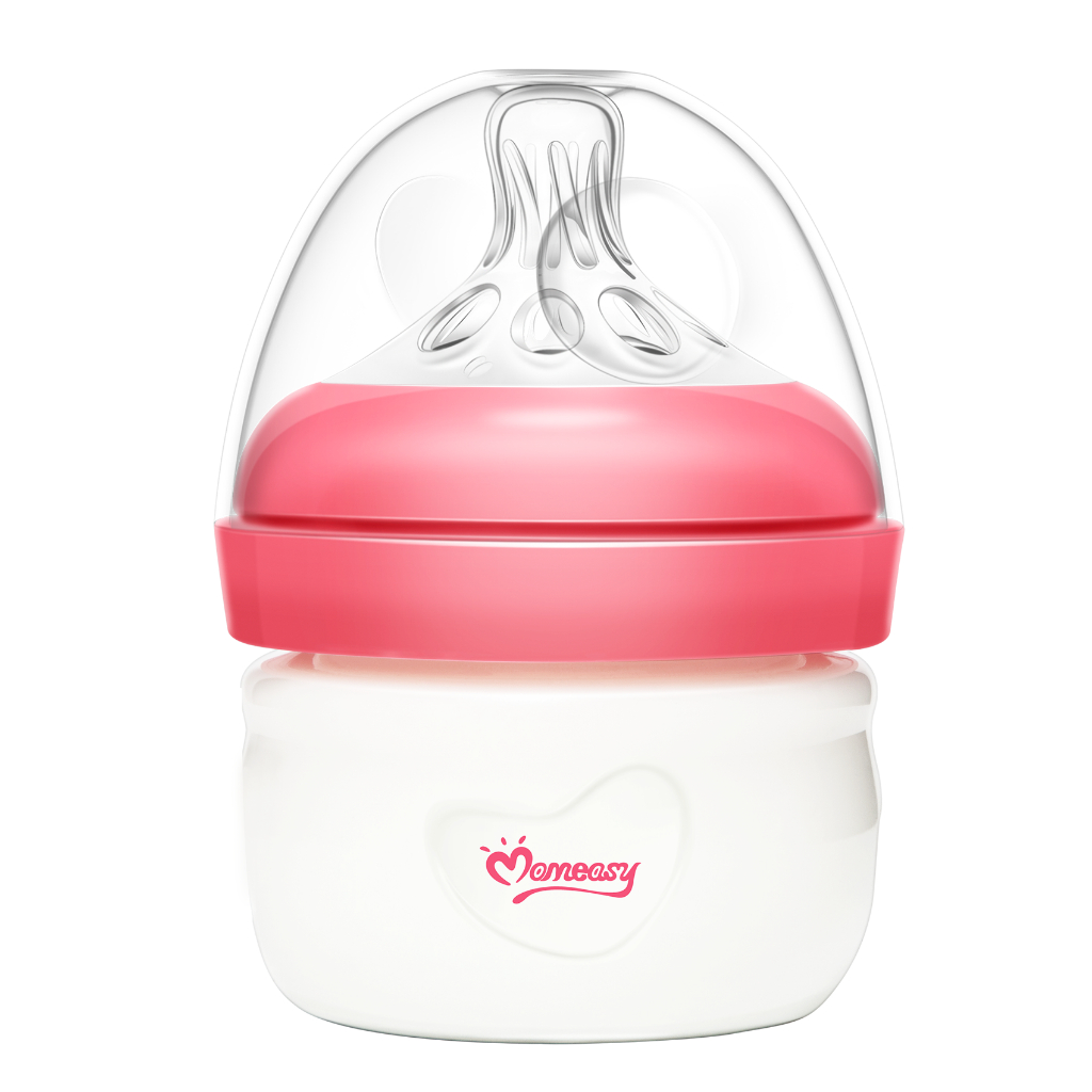 Bình Sữa Cổ Rộng Momeasy 60ML Họa Tiết Dễ Thương Cho Bé