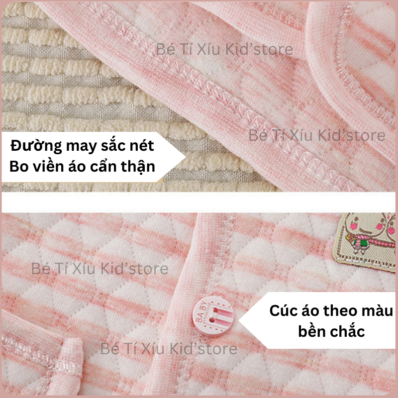 Gilê trần bông cài thẳng siêu xinh cho bé