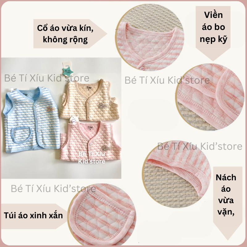 Gilê trần bông cài thẳng siêu xinh cho bé