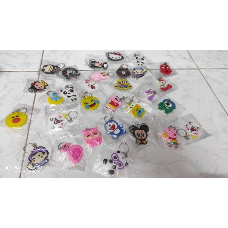 Combo 100 móc khoá thú dẻo size 4cm trộn hơn 20 mẫu