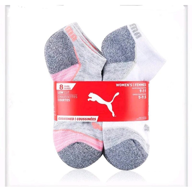 Tất Puma cổ ngắn VNXK thể thao nam nữ, có đệm chân, co giãn tốt
