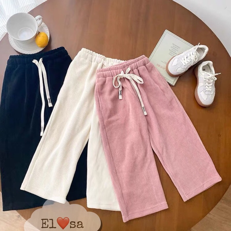Quần dáng xuông nhung tăm cho bé sz 8-20kg