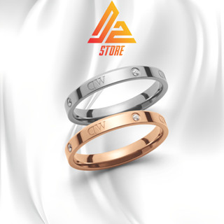 Nhẫn DW v6 Lumine khắc tên theo yêu cầu cặp đôi thời trang Titanium 316L [Bảo Hành 5 năm]
