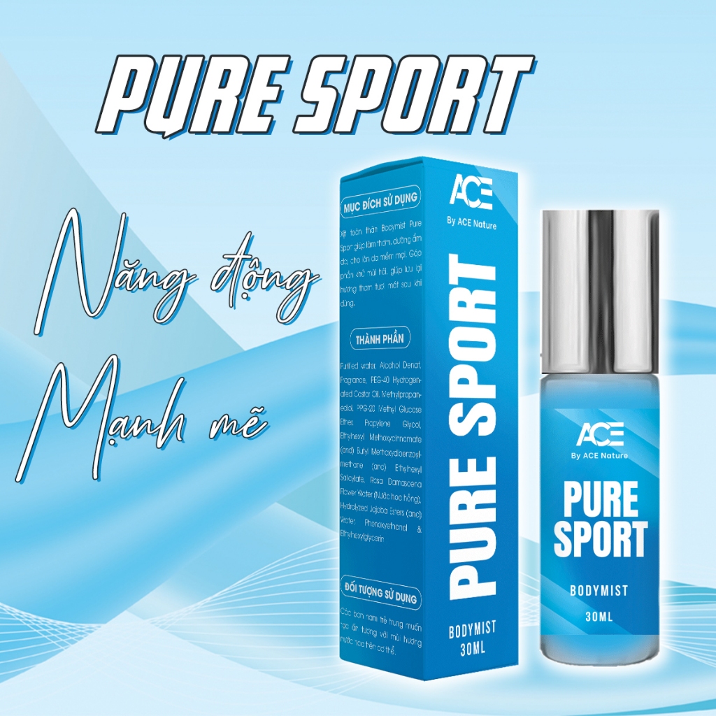 Xịt thơm Body Mist ACEMAN 30ml xịt thơm toàn thân nam hương nước hoa nam tính mạnh mẽ