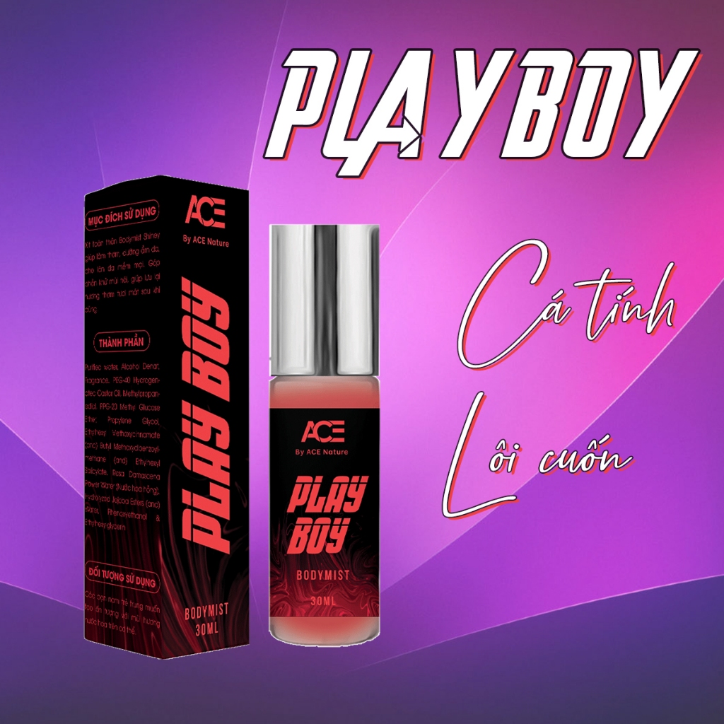 Xịt thơm Body Mist ACEMAN 30ml xịt thơm toàn thân nam hương nước hoa nam tính mạnh mẽ