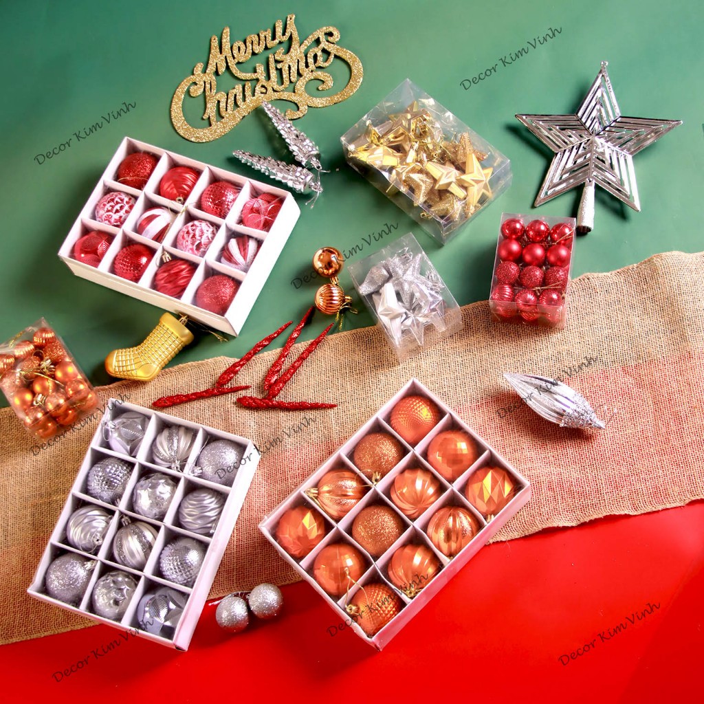 Hộp Phụ Kiện Ngôi Sao Lớn E58 Trang Trí Cây Thông Noel