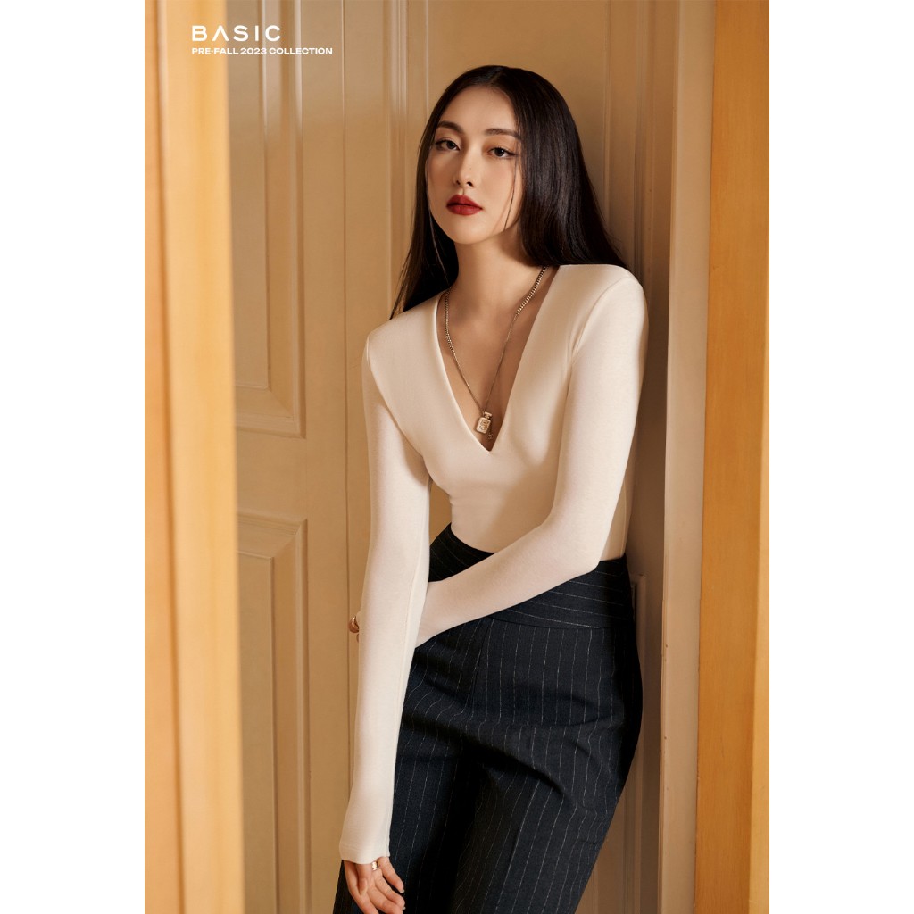 Bodysuit tay dài trơn BASIC WYN BODYSUIT