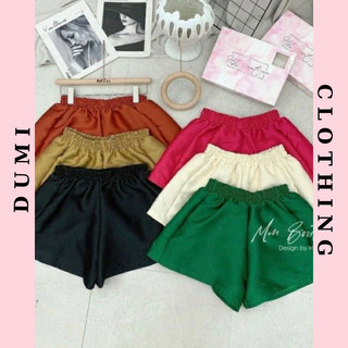 Quần đùi nữ tacta phồng cạp chun nhiều màu cap cao thời trang DUMI