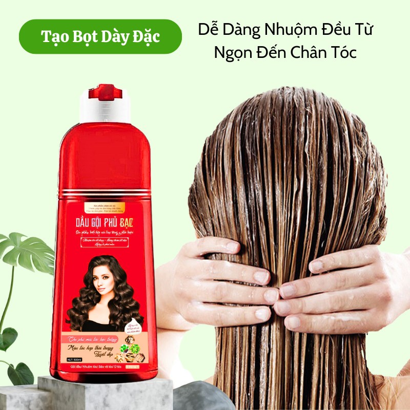 Dầu Gội Phủ Bạc Kumo Dung Tích 500ML Thành Phần Nhân Sâm Tự Nhiên Giúp Đen Tóc Bóng Mượt