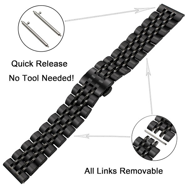 Dây Đồng Hồ Huawei Watch GT4 GT3 GT2 GT 46mm 42mm GT2Pro GT3Pro Watch 3 4 Pro Thép Không Gỉ 316L Chốt Thông Minh SWA