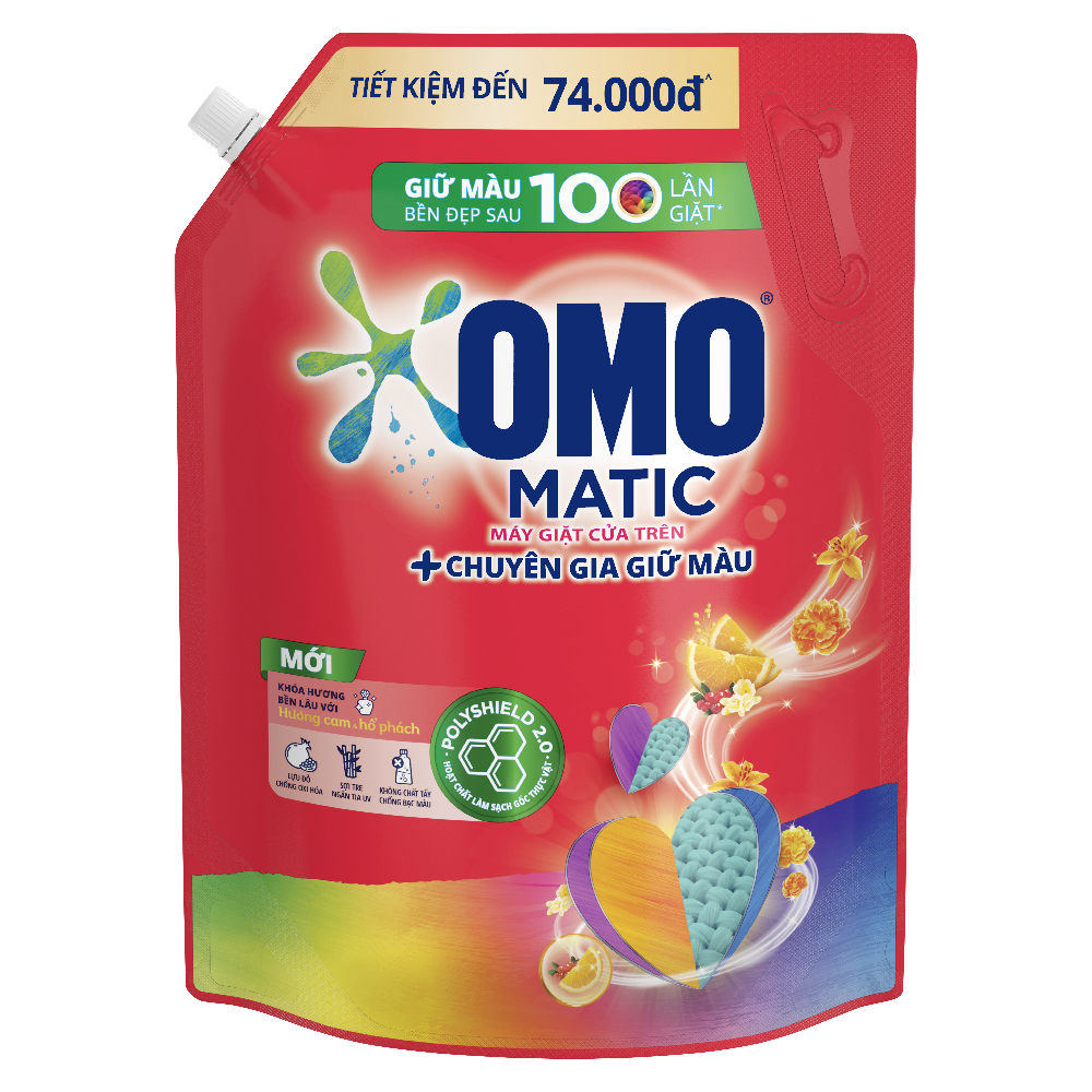 Combo 2 Túi Nước giặt OMO Matic Cửa trên 3,6kg/3,9Kg/túi