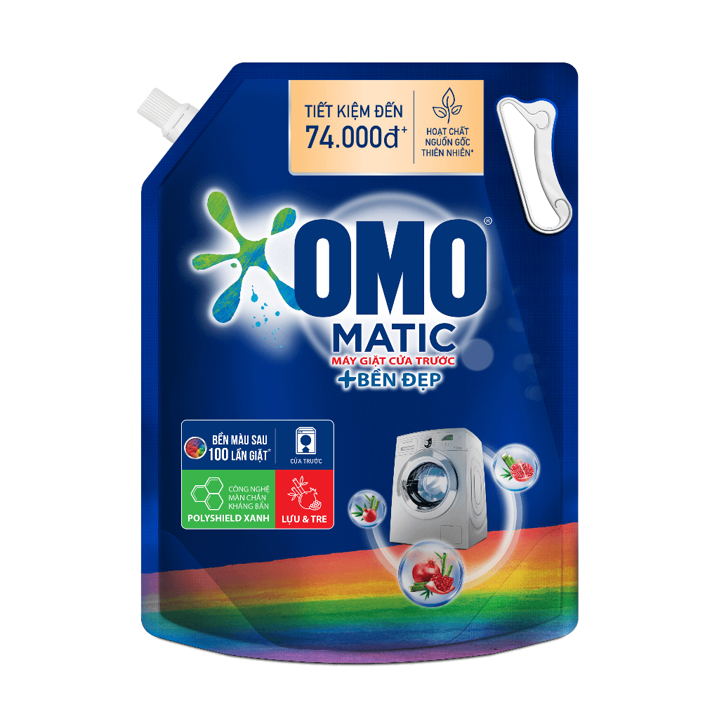 Combo 2 Túi Nước giặt OMO Matic Cửa trước 3,6kg/túi