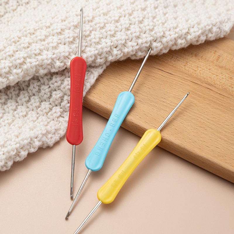 Kim móc len 2 đầu cán nhựa