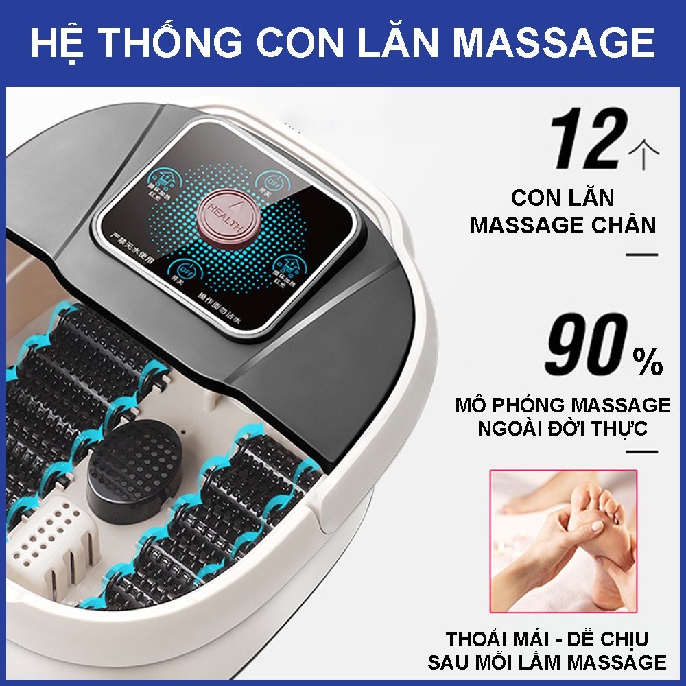 Bồn ngâm chân massage tự động làm nóng nước có chống giật , Máy ngâm chân massage có sục khí chính hãng