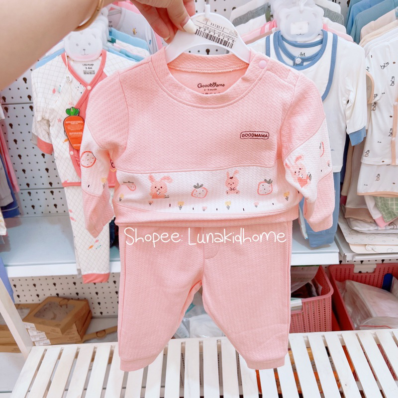 Bộ nỉ bông Goodmama mềm ấm cho bé trai, bé gái