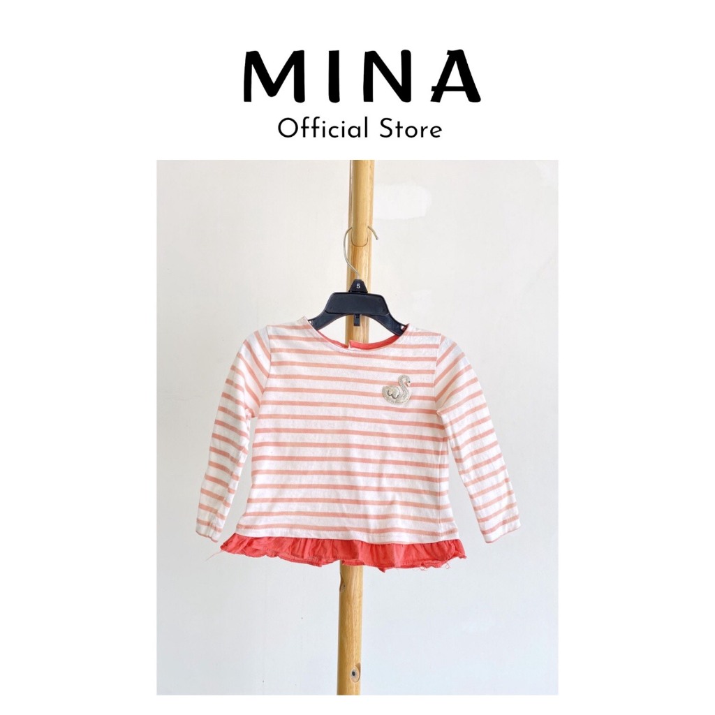 Thanh Lý* ÁO THUN SỌC KẺ BÉ GÁI ZARA SIZE 12-18 THÁNG TUỔI ( bị lỗi nhẹ )