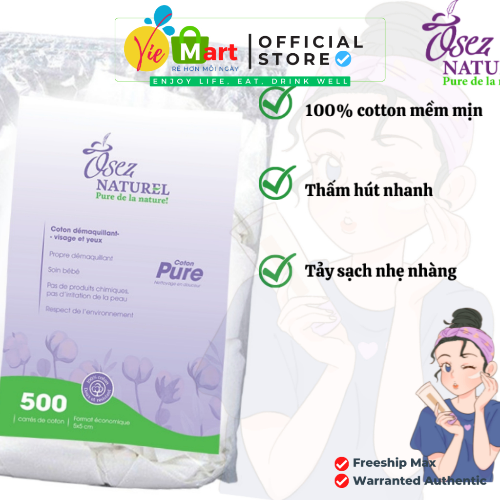 Bông Tẩy Trang Osez Naturel 610 miếng