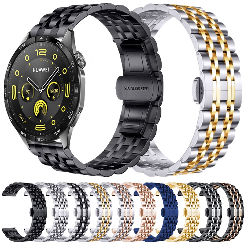 Dây Đồng Hồ Huawei Watch GT4 GT3 GT2 GT 46mm 42mm GT2Pro GT3Pro Watch 3 4 Pro Thép Không Gỉ 316L Chốt Thông Minh SWA