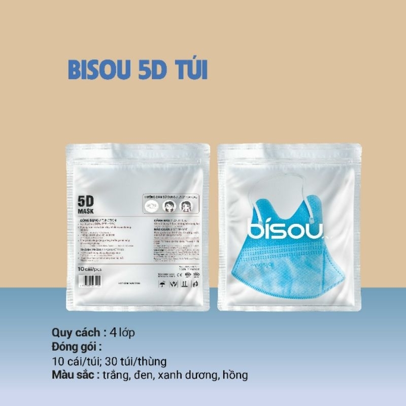 Khẩu Trang 3D và 5D Bisou Cao Cấp