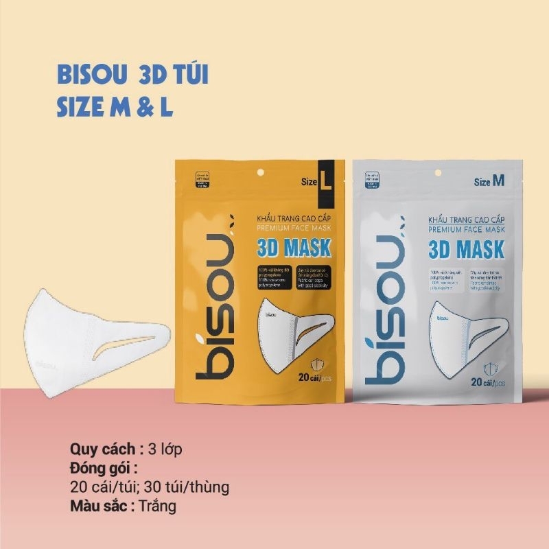 Khẩu Trang 3D và 5D Bisou Cao Cấp