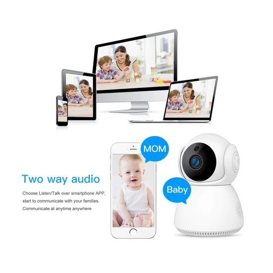 Camera WiFi XiaoMi Tapo V380 CCTV Xoay 360, Quản Lí App Đàm Thoại 2 Chiều - Chính Hãng 1 SD Port
