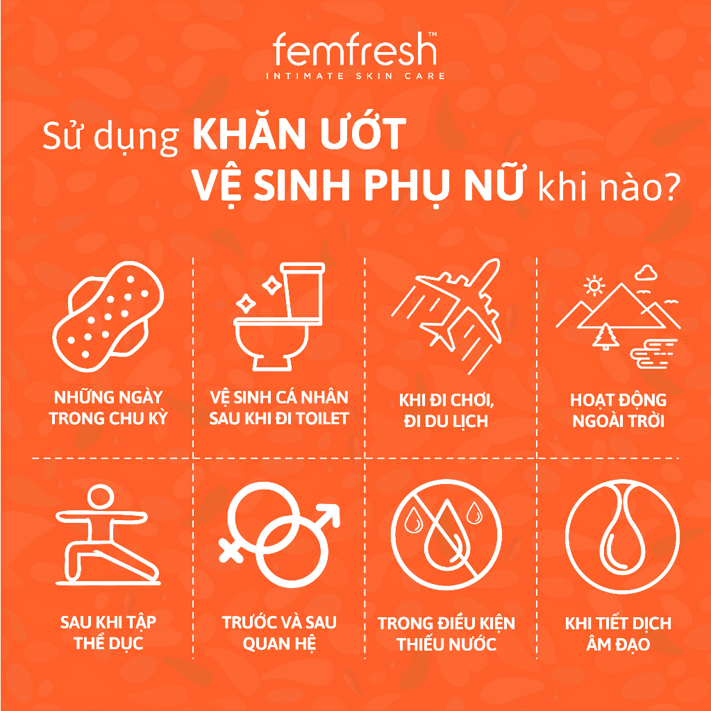 Khăn giấy ướt vệ sinh vùng kín phụ nữ cao cấp Femfresh Anh Quốc - 25 tờ/gói