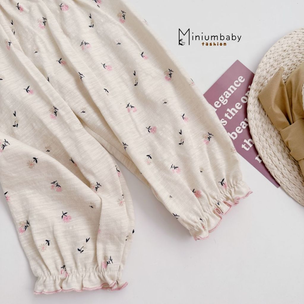 Quần dài thu đông, chất liệu cotton mềm mịn cho bé gái, màu sắc điệu đà, Miniumbabyfashion QD1691