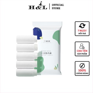 Combo 5 quần lót giấy dùng 1 lần tiện lợi, chất cotton co giãn đáy may kháng khuẩn HL BOUTIQUE L474