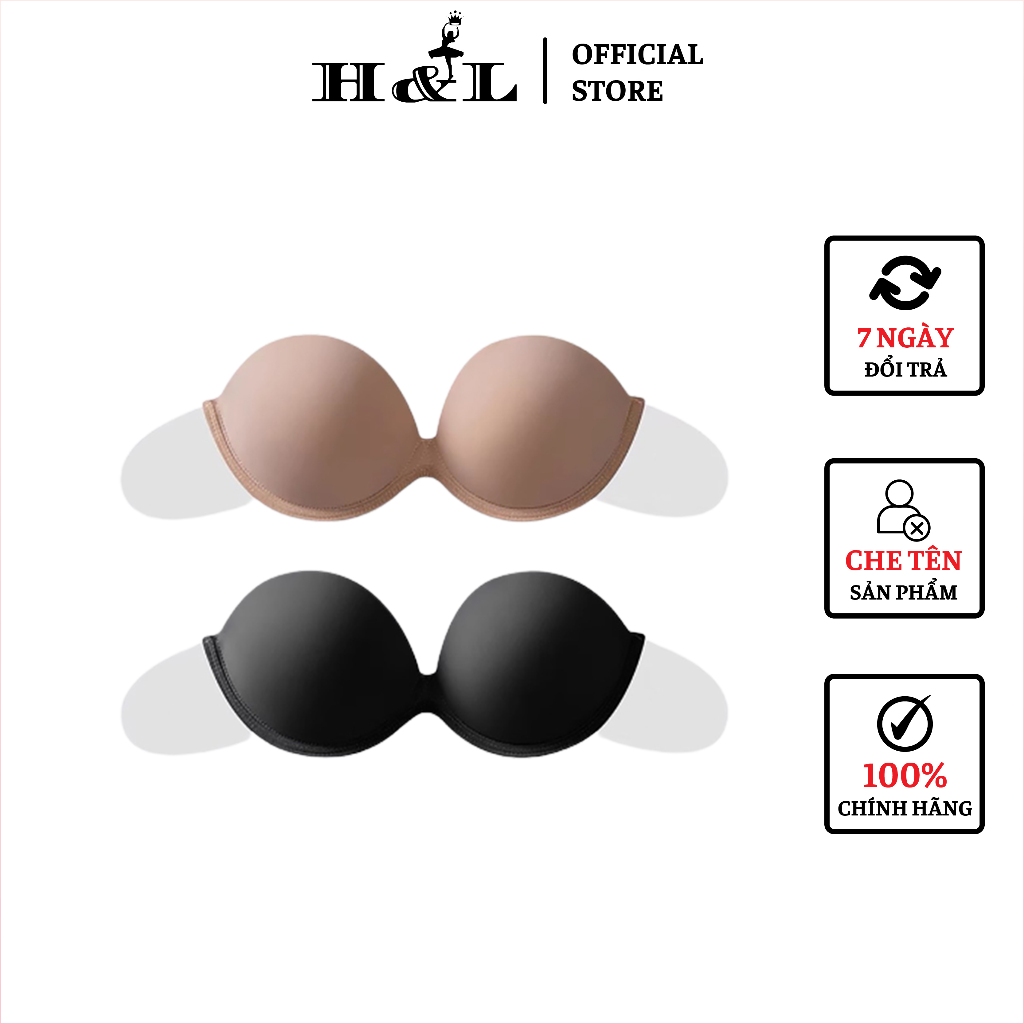 Áo ngực không dây có gọng đệm vừa, quai dán chống lộ siêu dính HL BOUTIQUE A319
