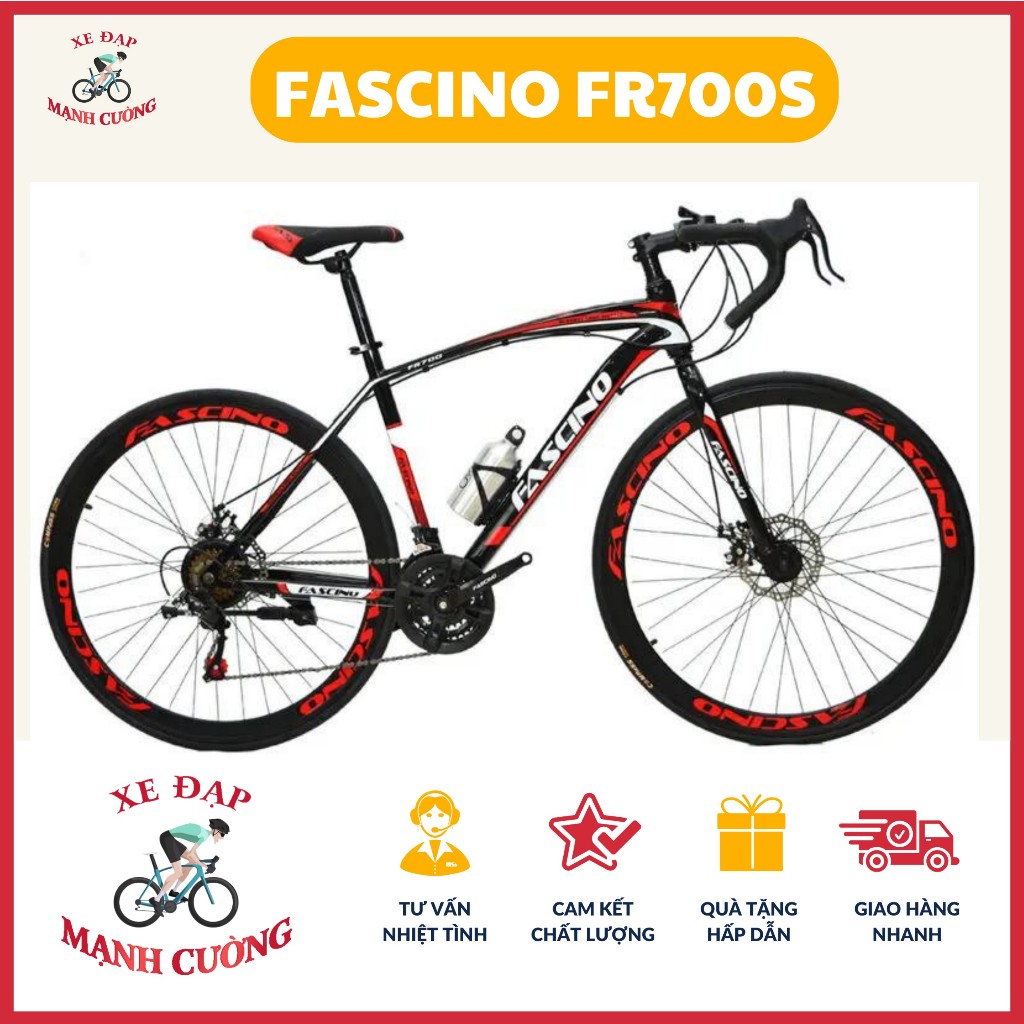 XE ĐẠP ĐUA FASCINO FR700s CUỘC CONG 3 ĐĨA 7 LÍP, SIZE 48 HÀNG CHUẨN CHÍNH HÃNG, CHẤT LƯỢNG.