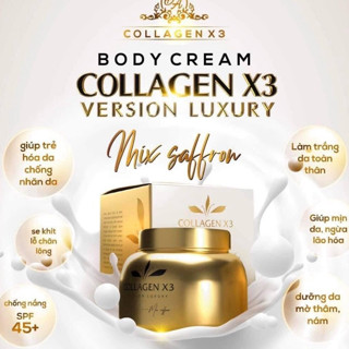 Kem Body Collagen X3 Luxury Mỹ Phẩm Đông Anh Chính Hãng 250G Dưỡng Da Trắng Sáng, Mềm Mịn, Thơm Hương Nước Hoa