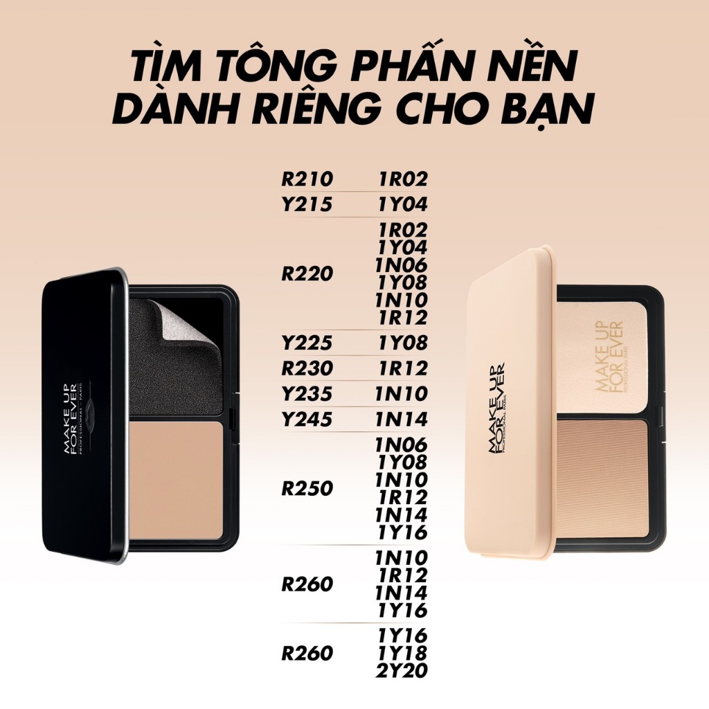 Mẫu mới 2023 Phấn phủ nén màu Make Up For Ever HD Skin Matte Velvet
