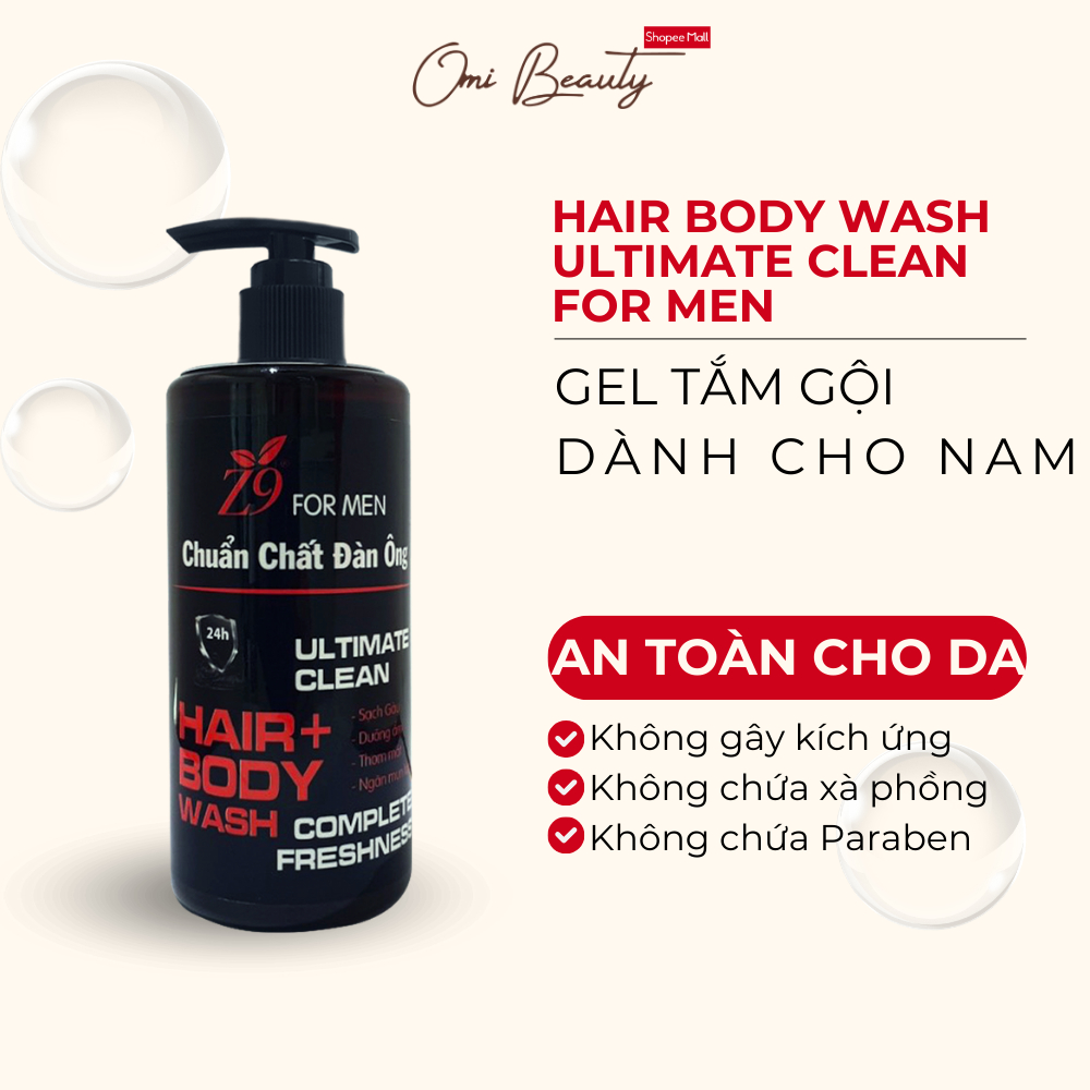 [CÓ QUÀ TẶNG] Sữa Tắm Gội Z9 FORMEN Dành Cho Nam Hương Nước Hoa ( 300ml) Z71Z70K