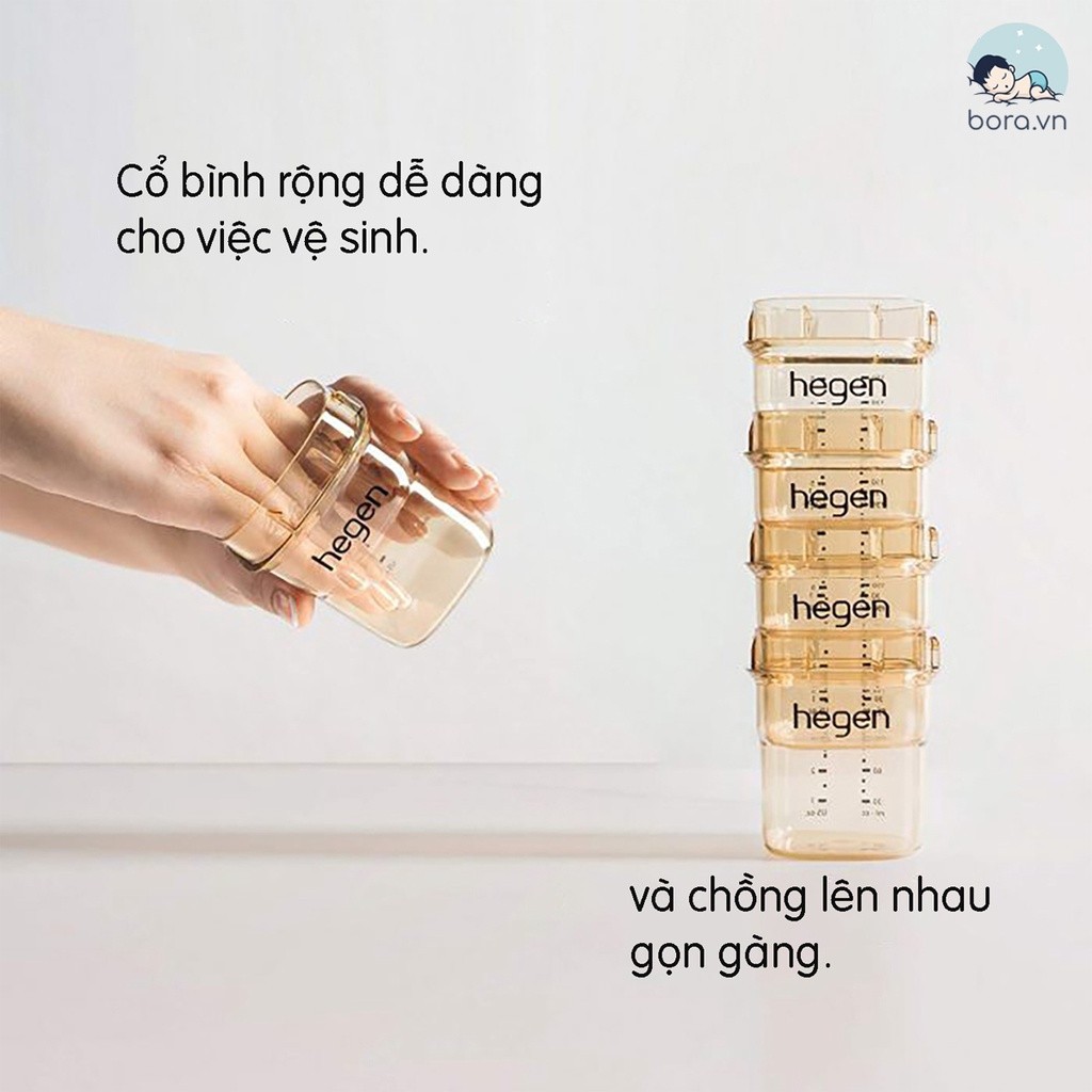 Bình Sữa Hegen Nhựa PPSU Cao Cấp Bình 150ml 240ml Fullbox An Toàn Cho Bé - Minsoport