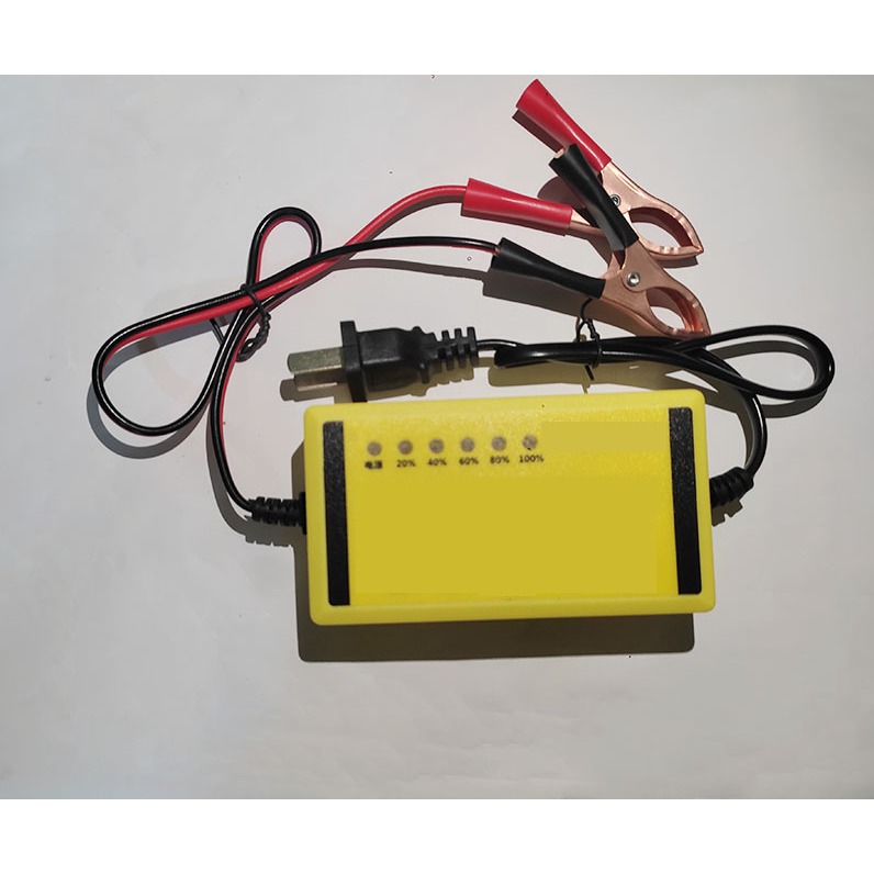 Bộ Sạc Bình Ắc Quy 12V Dung Lượng 8AH Đến 20AH - Có đèn báo khi sạc giúp dễ dàng quan sát