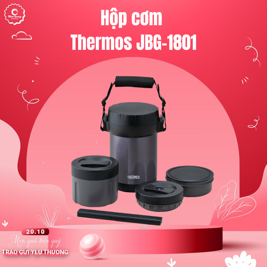 Hộp cơm giữ nhiệt 3 ngăn Thermos JBG-1801