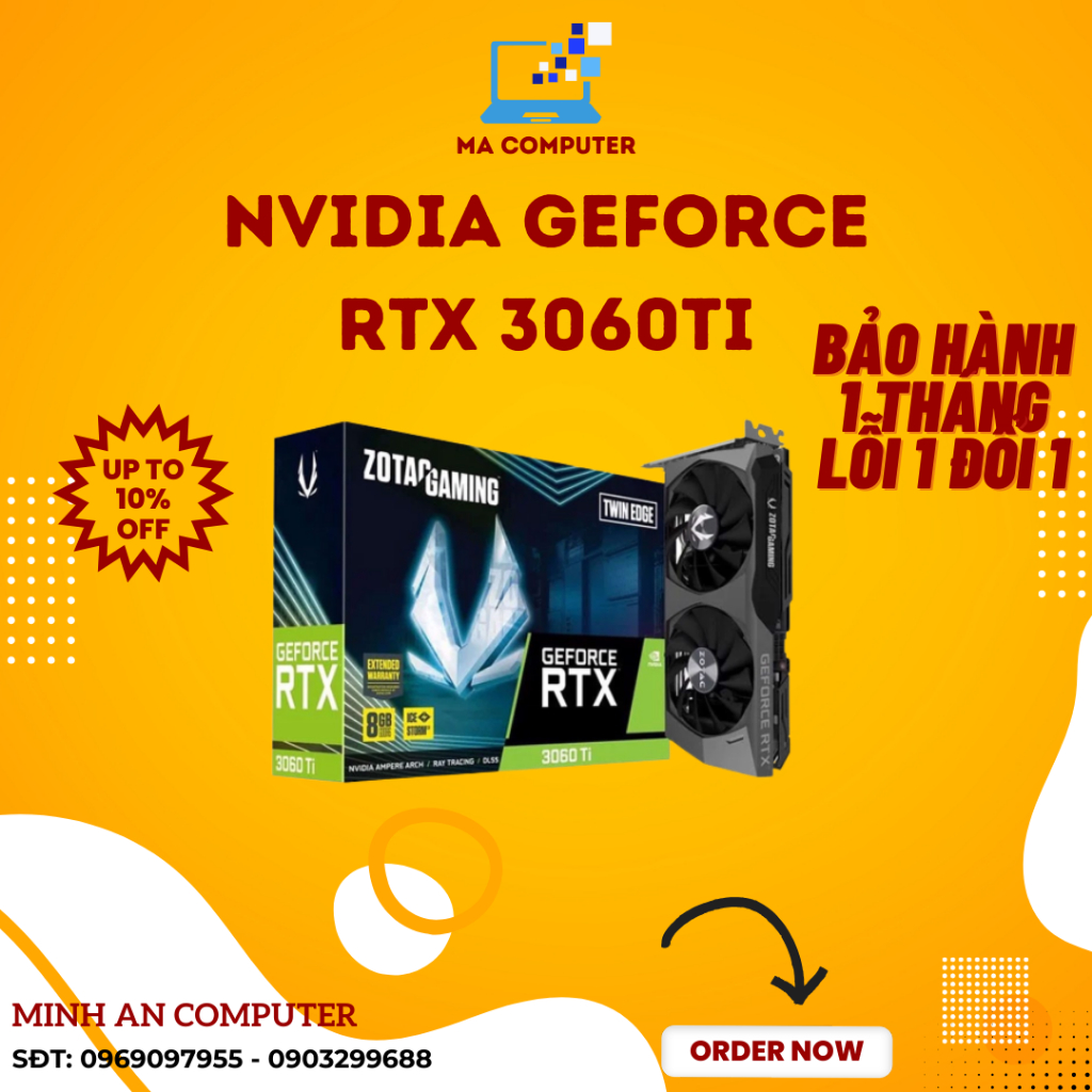 VGA 3060Ti Zotac Amp Hàng Nhập Khẩu Thái Lan