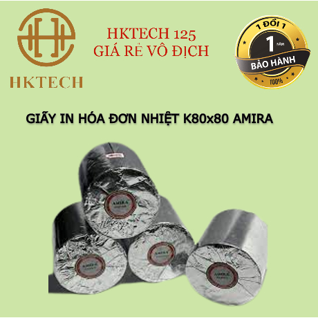 Giấy In Bill K80X80 AMIRA - Giấy In Nhiệt K80 Cuộn giấy in Ocha, in nhiệt, giấy in nhiệt Amira