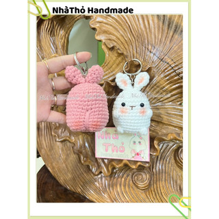 Móc khoá len thỏ đeo túi, móc khoá len thỏ🐰