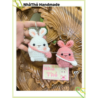 🐰Móc khoá thỏ đeo túi, móc khoá len🐰