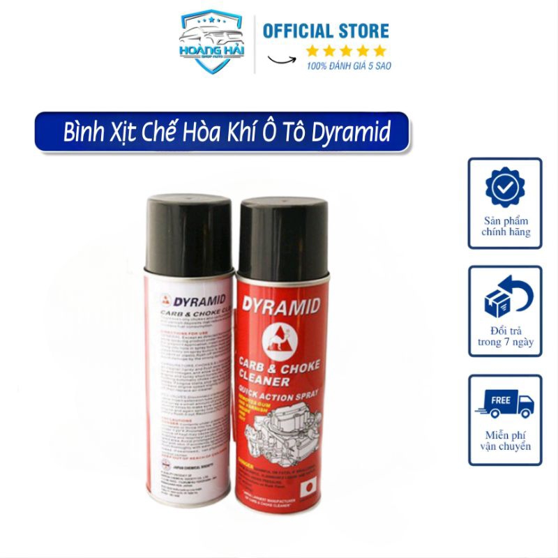 Bình Xịt Vệ Sinh Chế Hòa Khí Ô Tô, Xe Hơi Dyramid 369g - 450ml