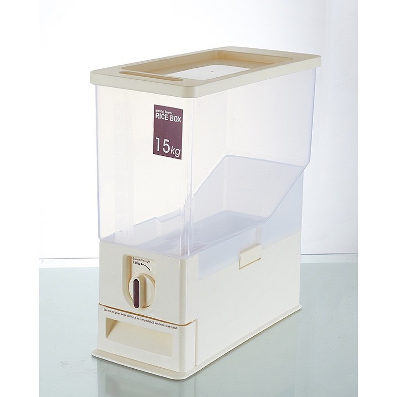 Thùng Đựng Gạo Cao Cấp 15L Có Nút Xoáy Thông Minh,,,Nắp Đậy An Toàn