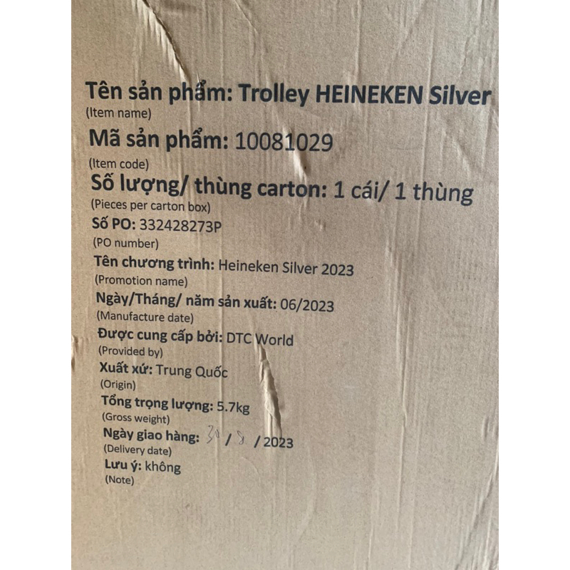 Vali nhôm Trolley Heniken Silver - Bản giới hạn 2023